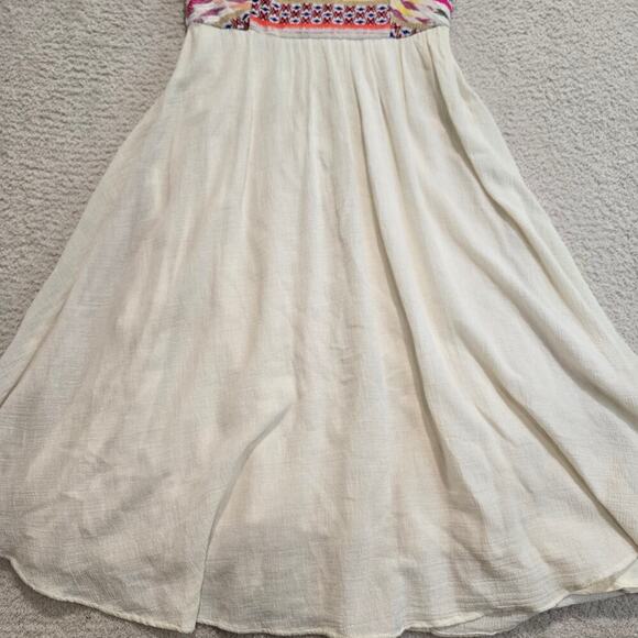 Willow & Clay Aztec Embroidered Flowy Sundress Halter Neck Sz XS Boho Chic - Picture 3 of 11